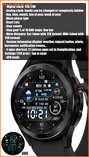 NTV509 - Informative watchface screenshot