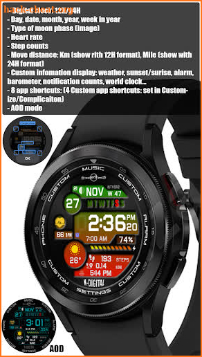 NTV512 - N Digital Watch face screenshot