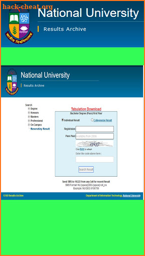 Nu Results Marksheet BD screenshot