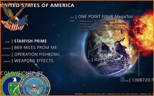 Nukes USA (Nuclear bomb locations in the USA) screenshot