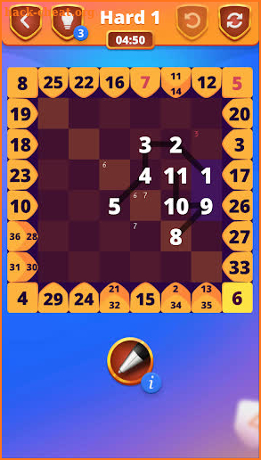 Number Sequence 1-to-25 Number Puzzle screenshot