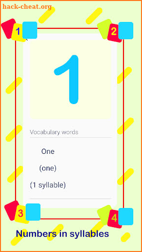 Numbers learning cards screenshot