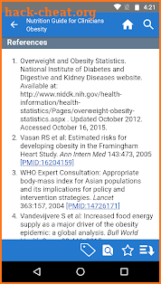 Nutrition Guide for Clinicians screenshot