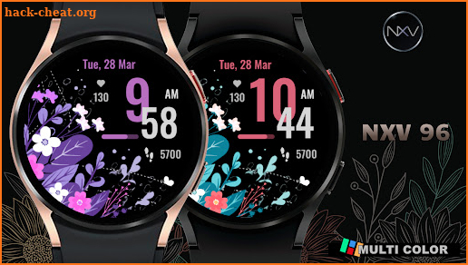 NXV96 Vibrant Flora Watch Face screenshot