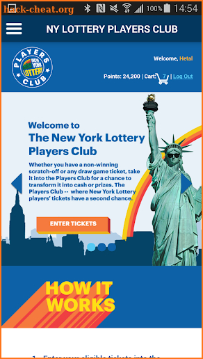 NY Lottery Players Club screenshot