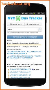 NYC Mta Bus Tracker screenshot