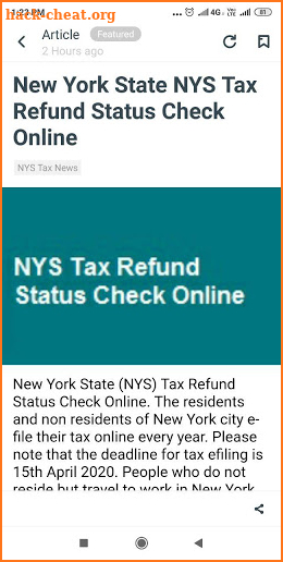 NYS Tax Refund Status 2020 screenshot