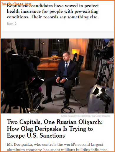 NYTimes News screenshot