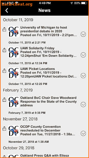 Oakland County Democratic Party screenshot