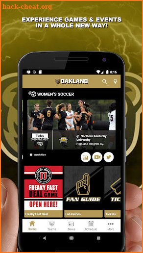 Oakland Golden Grizzlies screenshot