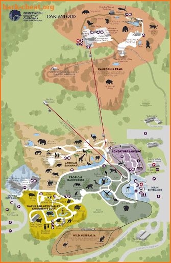 Oakland Zoo Park Map 2019 screenshot