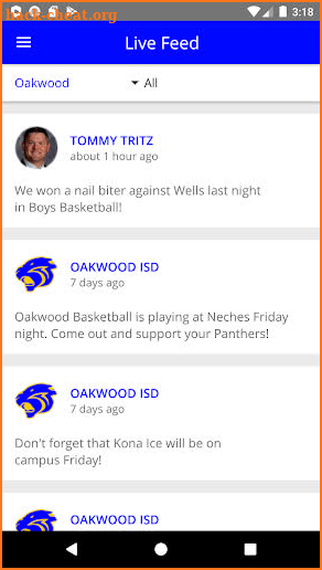 Oakwood ISD, TX screenshot