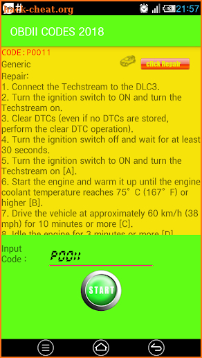 OBD2 CODES 2018 & repair guide screenshot