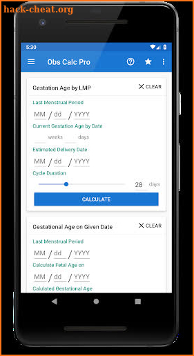 OBS Calc Pro - Obstetric Pregnancy Calculator screenshot