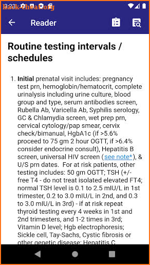 Obstetric Prenatal Care screenshot