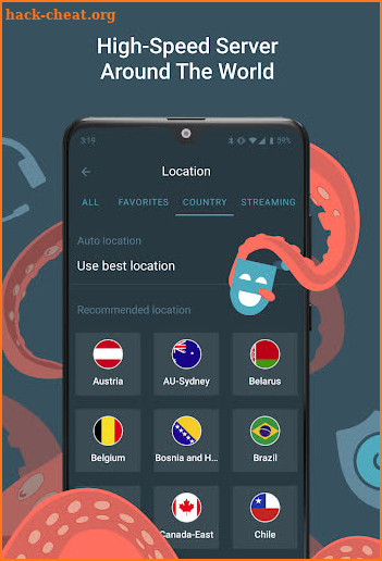 Octonymous VPN screenshot