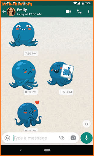 Octopus Sticker for WhatApp screenshot