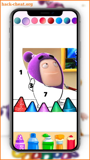 Oddbods Coloring Game Page screenshot