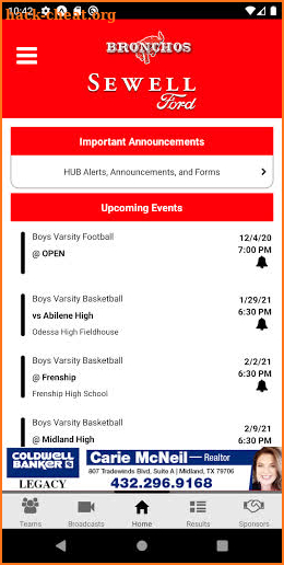 Odessa Bronchos Athletics screenshot