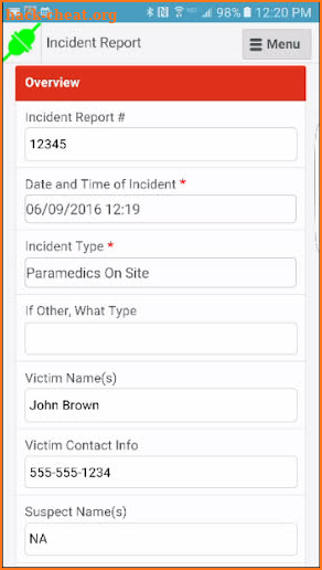 OfficerReports screenshot