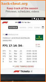 Official F1 ® App screenshot