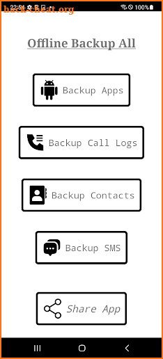 Offline Backup All screenshot
