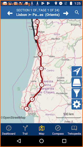 Offline Maps: Camino Portugués - Lisbon to Porto screenshot