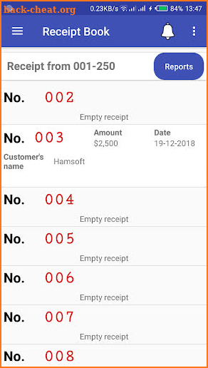 Offline Receipt Book screenshot