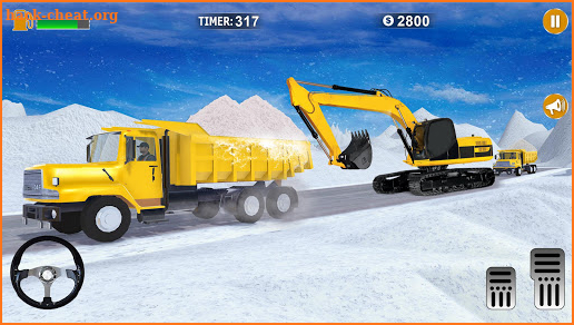 Offroad Snow Excavator Driver: Truck 3D Simulator screenshot