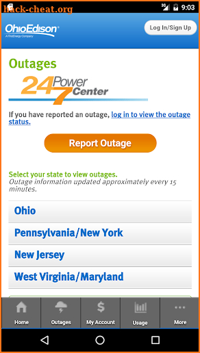 Ohio Edison screenshot