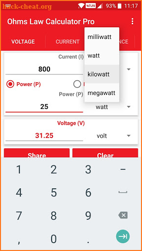 Ohms Law Calculator Pro screenshot