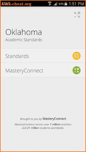 Oklahoma Academic Standards screenshot