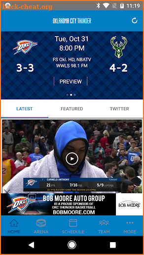 Oklahoma City Thunder screenshot