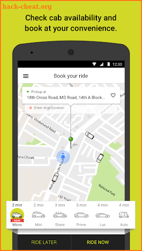 Ola. Get rides on-demand screenshot