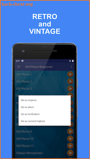 Old Phone Ringtones and Alarms screenshot