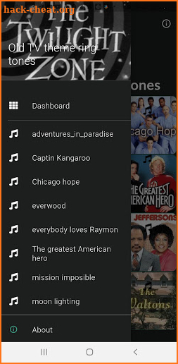 Old TV theme ring tones screenshot