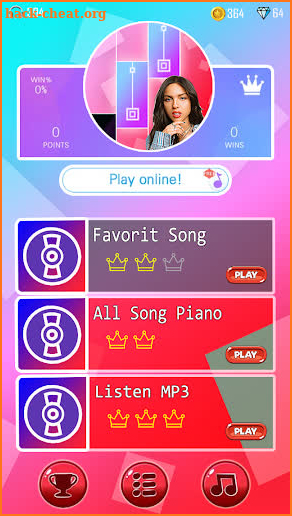 Olivia Rodrigo Piano Tiles screenshot