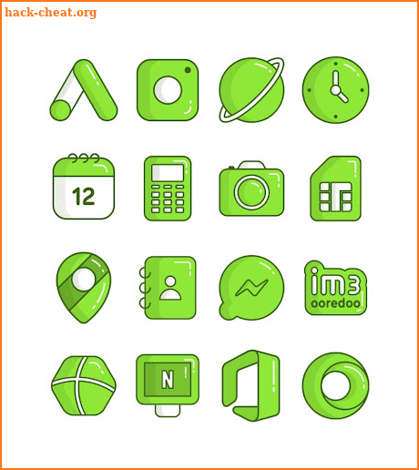 Olympia Lime Green - icon pack screenshot