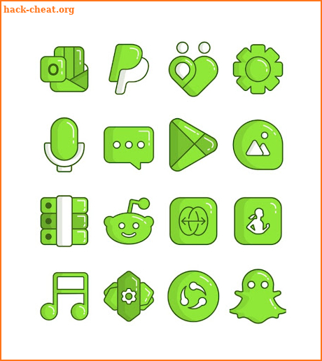 Olympia Lime Green - icon pack screenshot