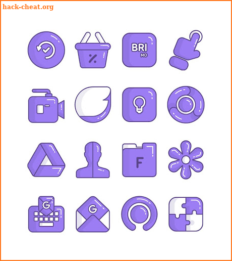 Olympia Purple - icon pack screenshot