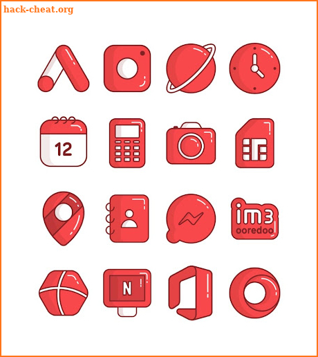 Olympia Red - icon pack screenshot