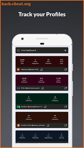 One Dashboard - Follower and Likes Tracker screenshot