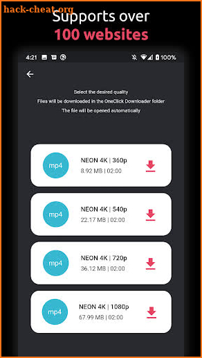 OneClick Downloader - Video Downloader Pro 4K screenshot