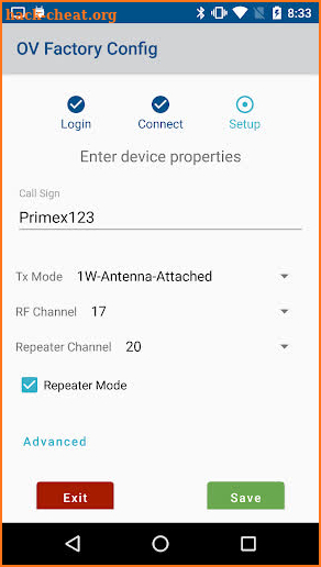 OneVue Factory Device Configurator screenshot