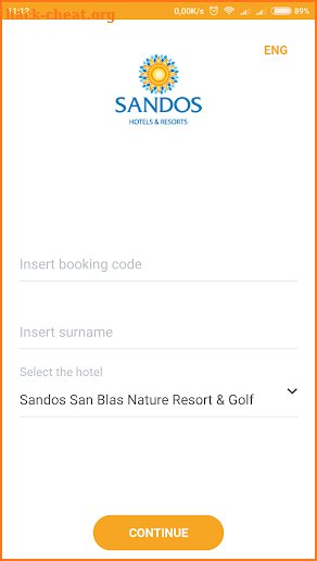 Online Check-in App - Sandos Hotels & Resorts screenshot