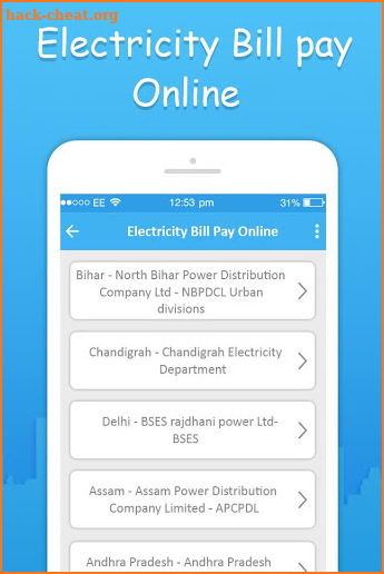 Online Electricity Bill Payment screenshot