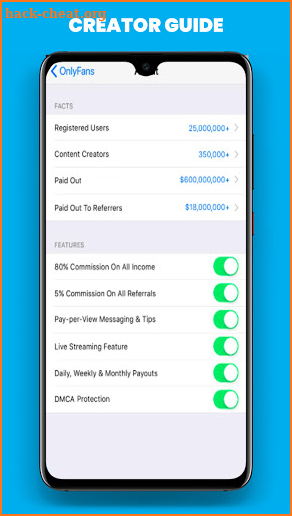 Only Online Fans App Mobile Guide screenshot