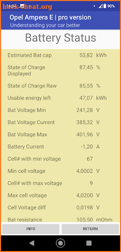 Opel Ampera E monitor pro screenshot