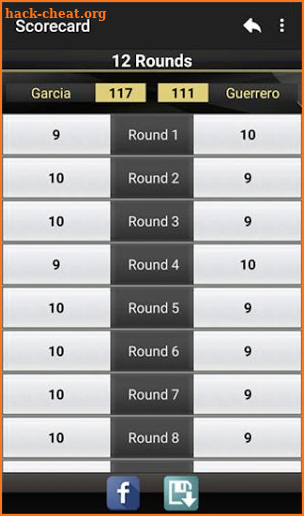 Open Boxing Scorecard screenshot