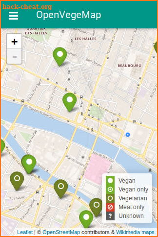 OpenVegeMap screenshot